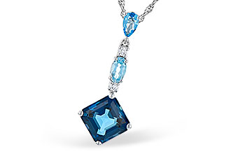 F309-48948: NECK 2.95 TW BLUE TOPAZ 3.00 TGW