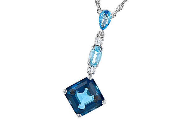 F309-48948: NECK 2.95 TW BLUE TOPAZ 3.00 TGW