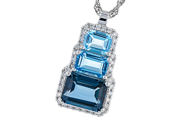 F310-39894: NECK 2.48 TW BLUE TOPAZ 2.64 TGW