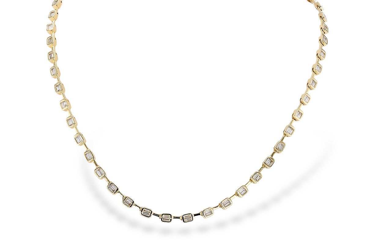 F310-41675: NECKLACE 2.05 TW BAGUETTES (17 INCHES)
