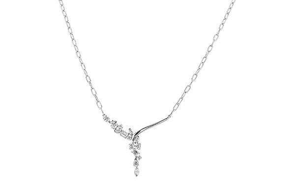 F310-43494: NECKLACE 1.22 TW FANCY CUT DIAMONDS (18")