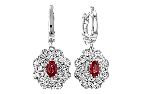 F310-44394: EARR .56 TW RUBY 1.30 TGW (5x3MM RUBY)