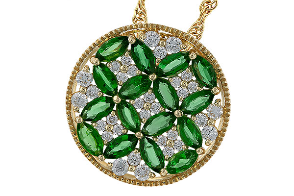 F311-29903: NECK 1.02 EMERALD TW 1.32 TGW