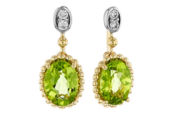 F311-35339: EARR 1.36 TW PERIDOT 1.42 TGW (7x5MM OV)