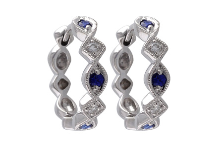 G037-64366: EARRINGS .20 SAPP .25 TGW