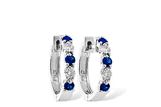 G037-67112: EARRINGS .33 SAPP .52 TGW