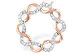 G224-96257: NECKLACE .30 TW (ROSE & WG)