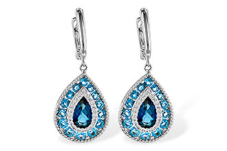 G226-77157: EARR 3.15 TW BLUE TOPAZ 3.32 TGW