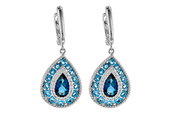 G226-77157: EARR 3.15 TW BLUE TOPAZ 3.32 TGW