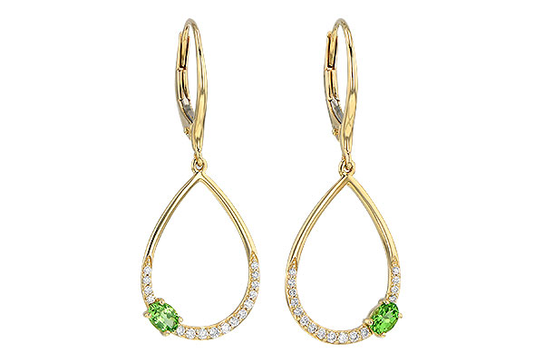 G226-80784: EARR .33 GREEN GARNET .49 TGW