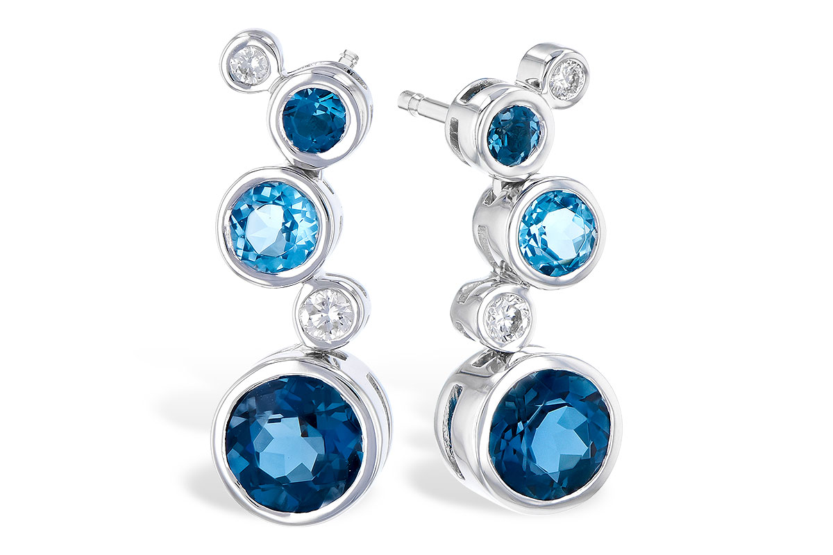 G309-52621: EARR 2.27 BLUE TOPAZ 2.40 TGW