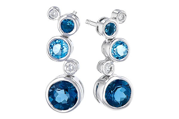 G309-52621: EARR 2.27 BLUE TOPAZ 2.40 TGW