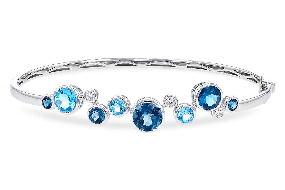 G310-37121: BANGLE 3.95 TW BLUE TOPAZ 4.06 TGW