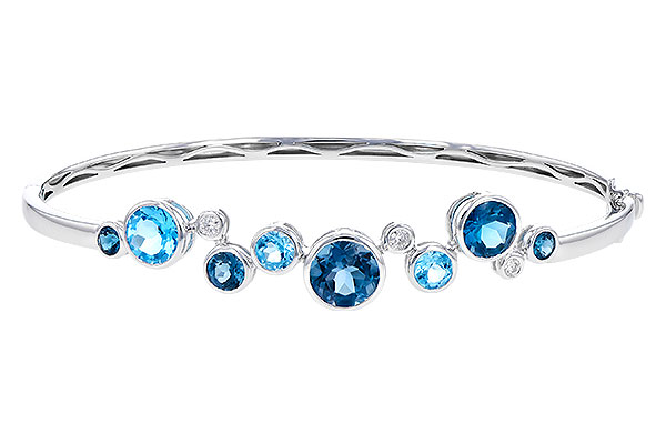 G310-37121: BANGLE 3.95 TW BLUE TOPAZ 4.06 TGW