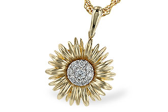 G310-40775: C310-39876 WITH YG PETALS / WG SETTING .10 TW