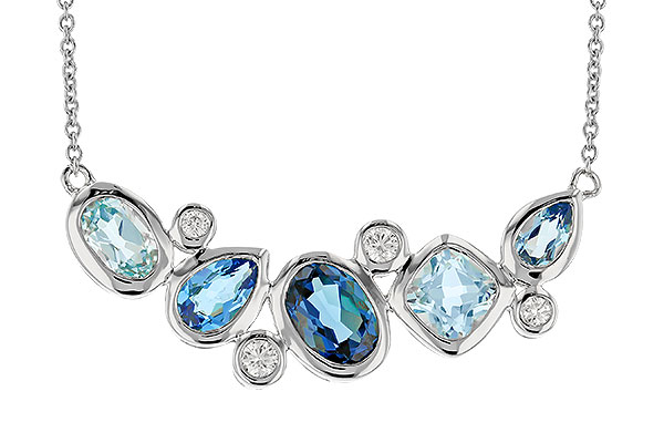 G310-42557: NECK 2.57 BLUE TOPAZ TW 2.72 TGW (18")