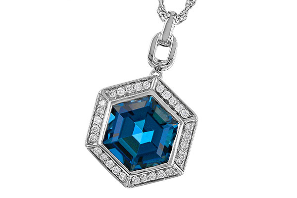 G311-29866: NECK 3.40 LONDON BLUE TOPAZ 3.55 TGW (9MM LBT)