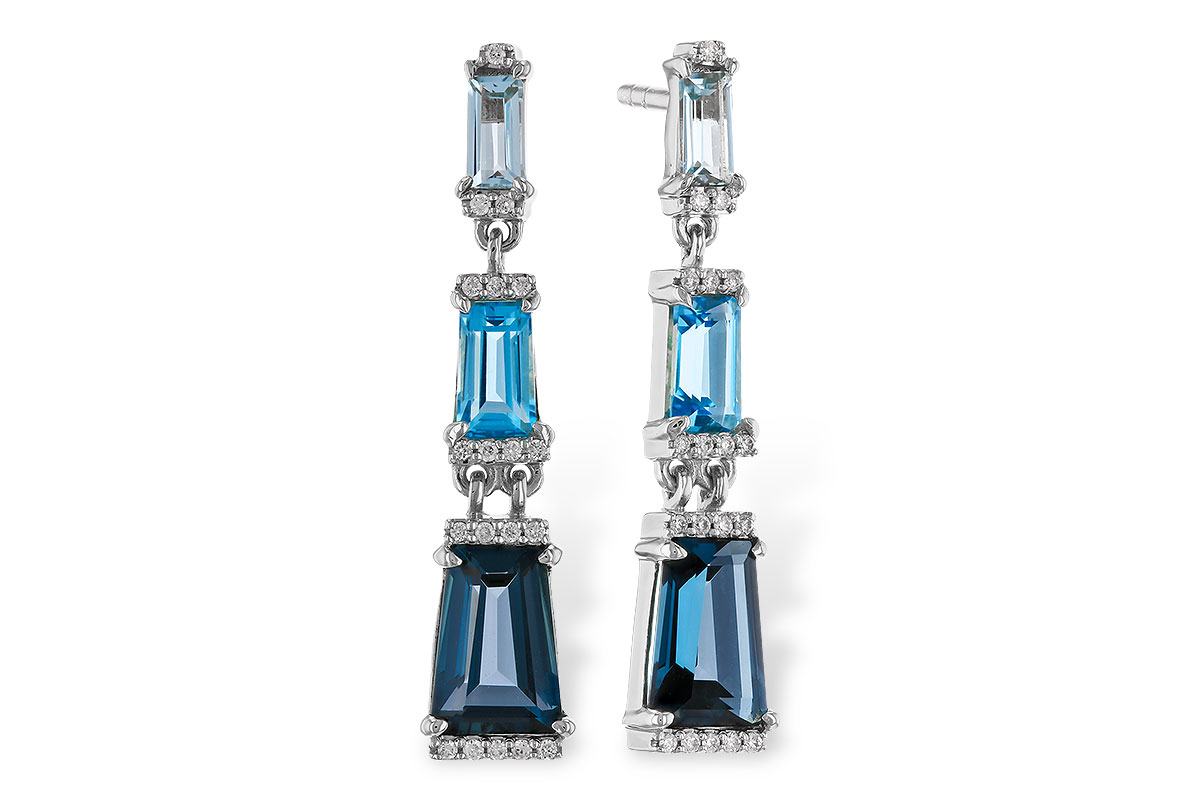 G311-31666: EARRINGS 2.55 BLUE TOPAZ 2.62 TGW