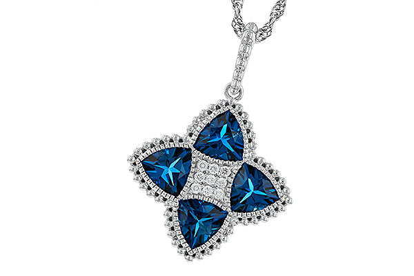 G311-32557: NECKLACE 2.79 LONDON BLUE TOPAZ 2.85 TGW