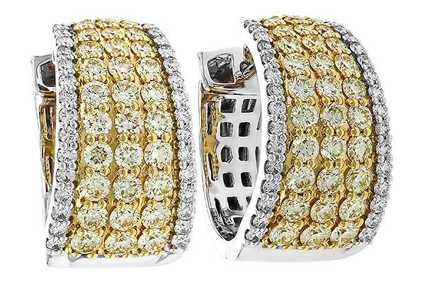 G311-32621: EARRINGS 1.52 YELLOW DIAS 1.96 TW