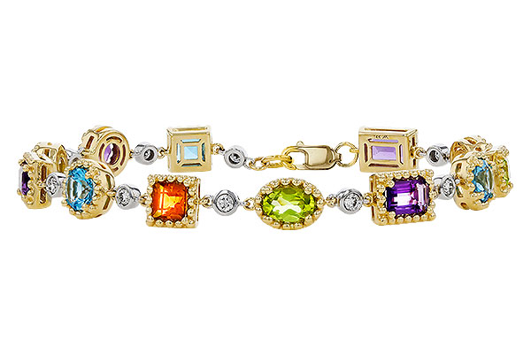 G311-36221: BRACELET 4.63 SEMI-PREC (AMY,BT,CIT,PER) 5.05 TGW