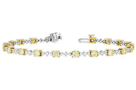 H224-97175: BRACELET 2.80 YELLOW DIA 4.01 TW