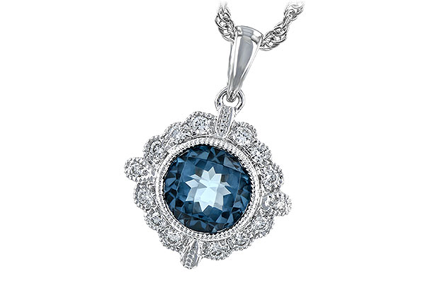 H225-85321: NECK .98 BLUE TOPAZ 1.10 TGW