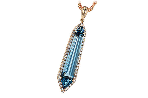 H226-73512: NECK 3.47 LONDON BLUE TOPAZ 3.70 TGW