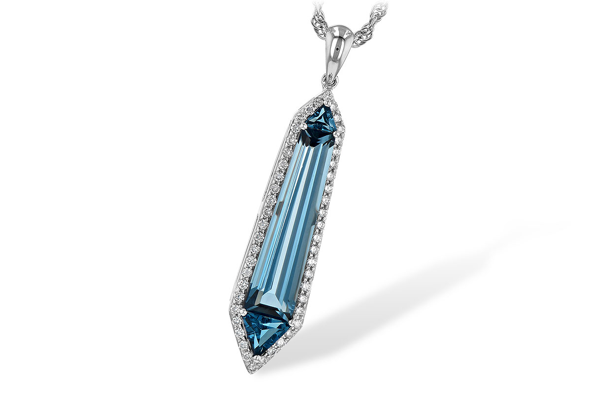 H226-73512: NECK 3.47 LONDON BLUE TOPAZ 3.70 TGW