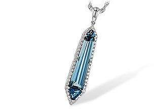 H226-73512: NECK 3.47 LONDON BLUE TOPAZ 3.70 TGW