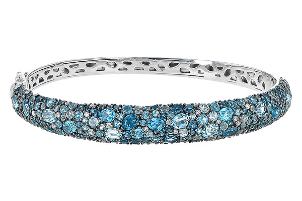 H226-76239: BANGLE 7.60 BLUE TOPAZ 7.85 TGW