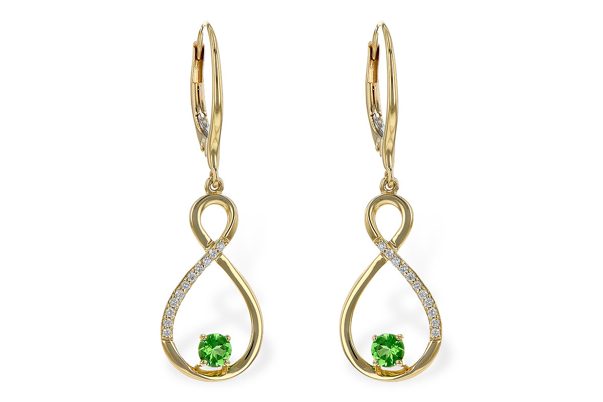 H309-46184: EARR .32 GREEN GARNET .40 TGW