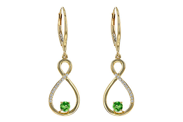 H309-46184: EARR .32 GREEN GARNET .40 TGW