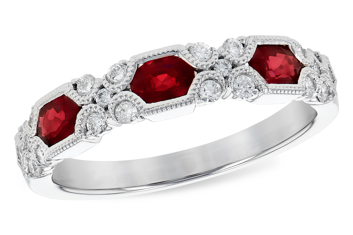 H309-49830: LDS WED RG .74 RUBY 1.00 TGW (4x3MM RUBY)