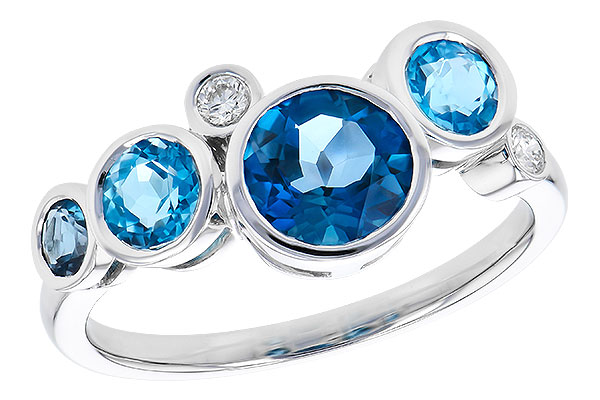 H309-52612: LDS RG 1.40 TW BLUE TOPAZ 1.45 TGW