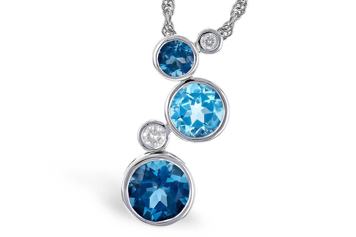 H309-52621: NECK 2.30 BLUE TOPAZ 2.40 TGW