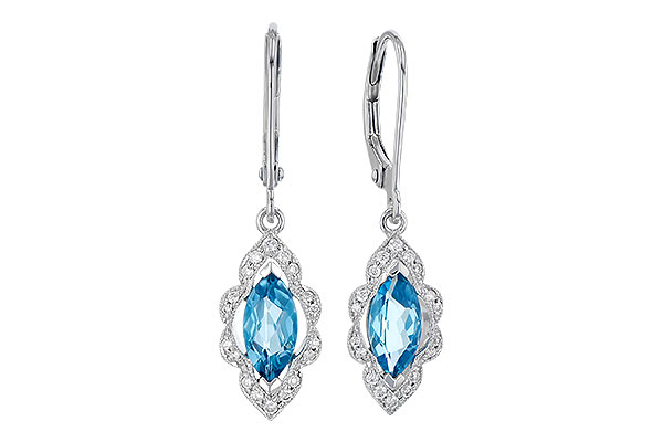 H309-53539: EARR 1.02 TW BLUE TOPAZ 1.17 TGW