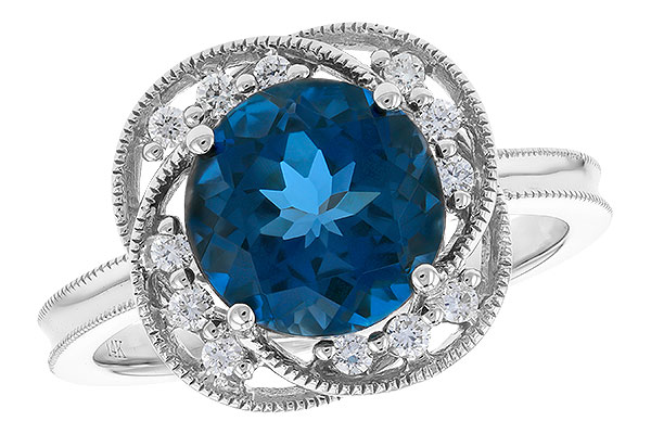 H310-39893: LDS RG 2.90 LONDON BLUE TOPAZ 3.05 TGW (9MM LBT)