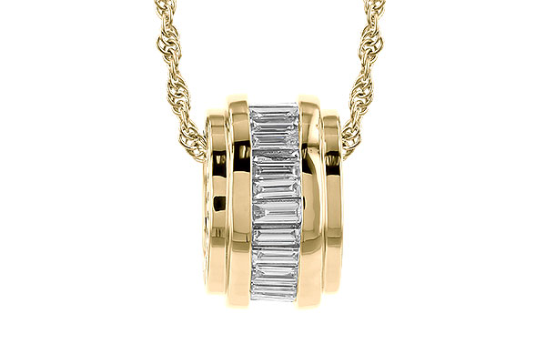 H310-45293: NECKLACE .46 TW BAGUETTE