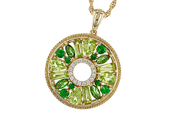 H311-31675: NECKLACE 1.47 SEMI-PREC (PER & GR.GT) 1.52 TGW