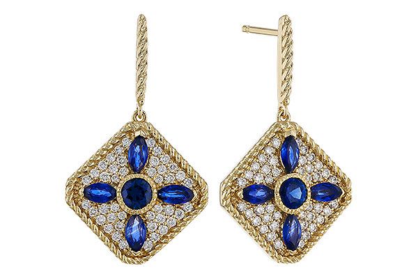 H311-32566: EARRINGS 1.03 TW SAPPHIRE 1.46 TGW