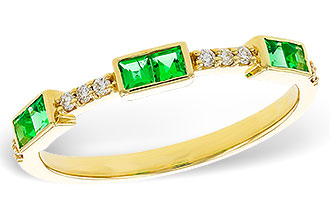 H311-32612: LDS WED RG .23 TW EMERALD .30 TGW
