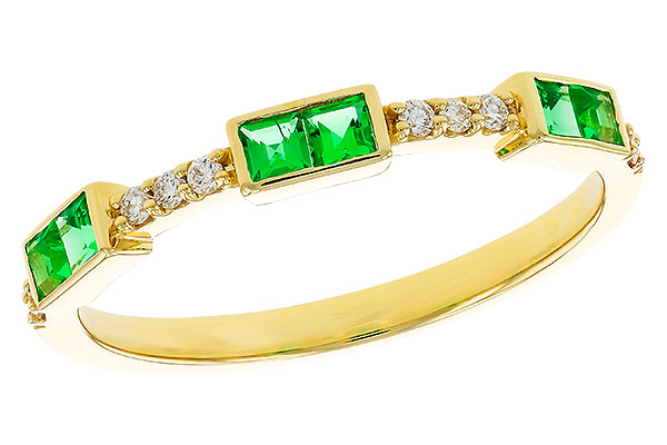 H311-32612: LDS WED RG .23 TW EMERALD .30 TGW
