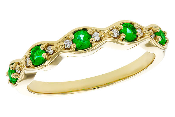 H311-36193: LDS WED RG .21 TW EMERALD .27 TGW