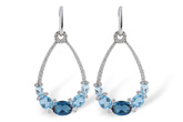 K224-94402: EARR 3.75 BLUE TOPAZ 4.17 TGW