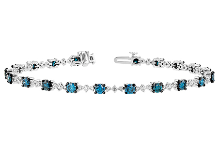 K224-97121: BRACELET 3.00 BLUE DIA 4.05 TW