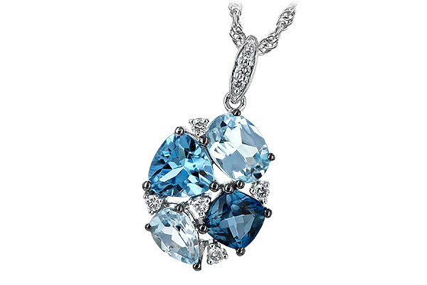 K225-83457: NECK 2.60 BLUE TOPAZ 2.70 TGW