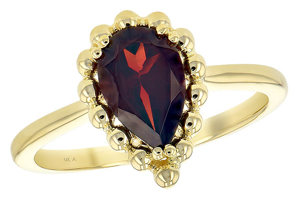 K225-86257: LDS GARNET RING 1.38 CT