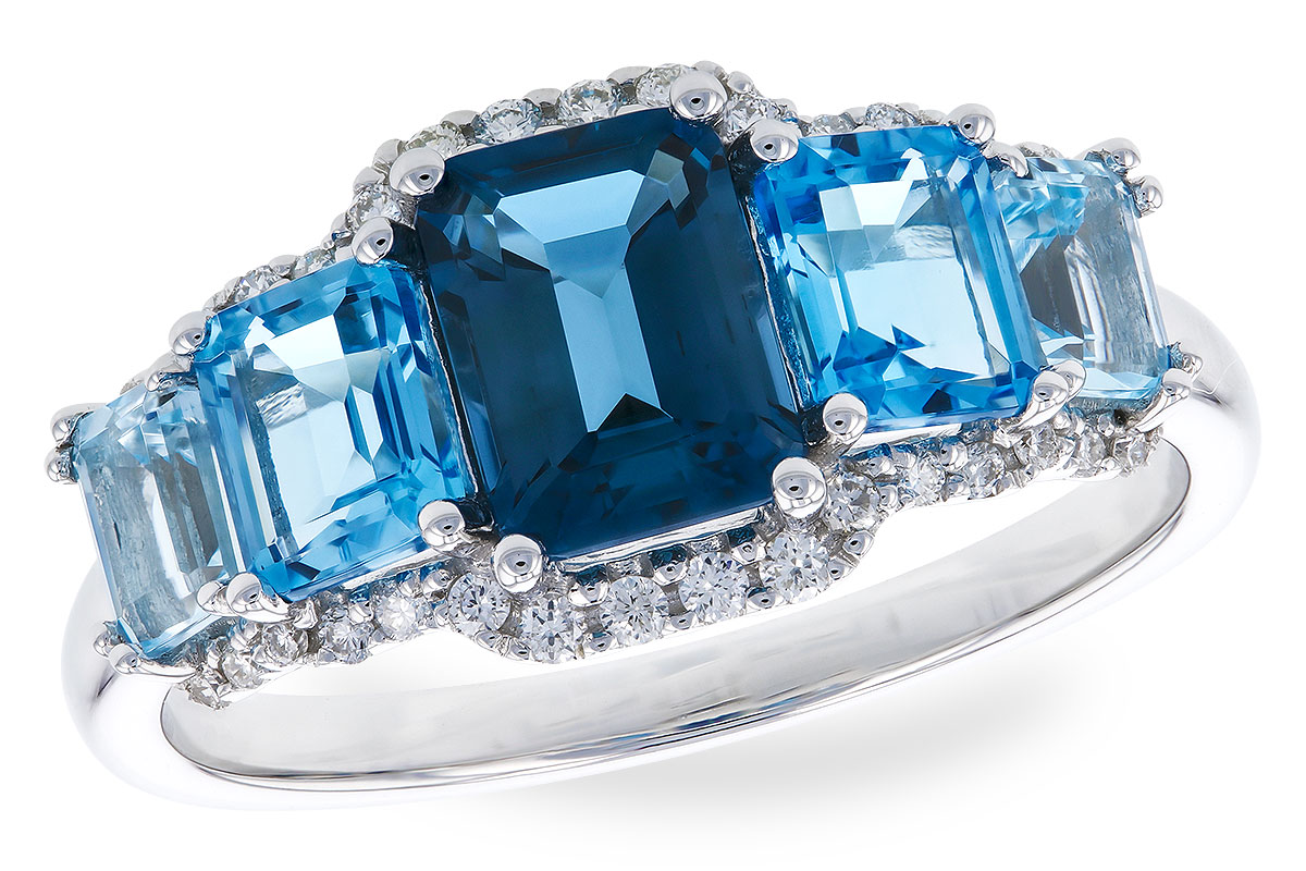 K310-39893: LDS RG 2.15 TW BLUE TOPAZ 2.30 TGW