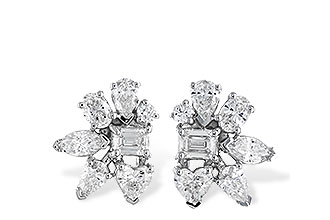 K310-43502: EARRINGS .90 TW FANCY CUT DIAS